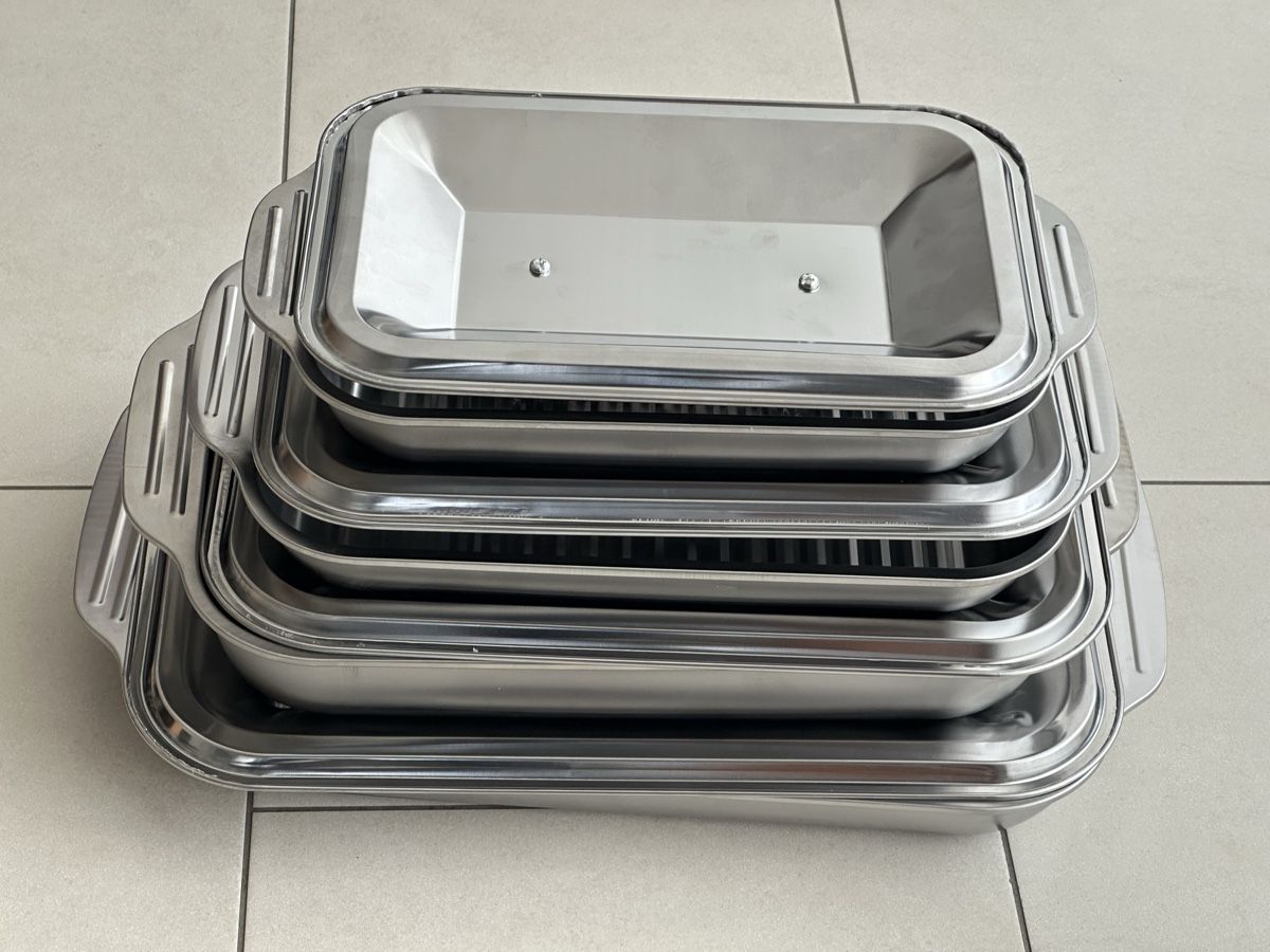 Teglie da forno: Backblech mit Deckel Set 4 Stück – Nuovo (secondo la descrizione) da Schöftland venduto da lazer04 6
