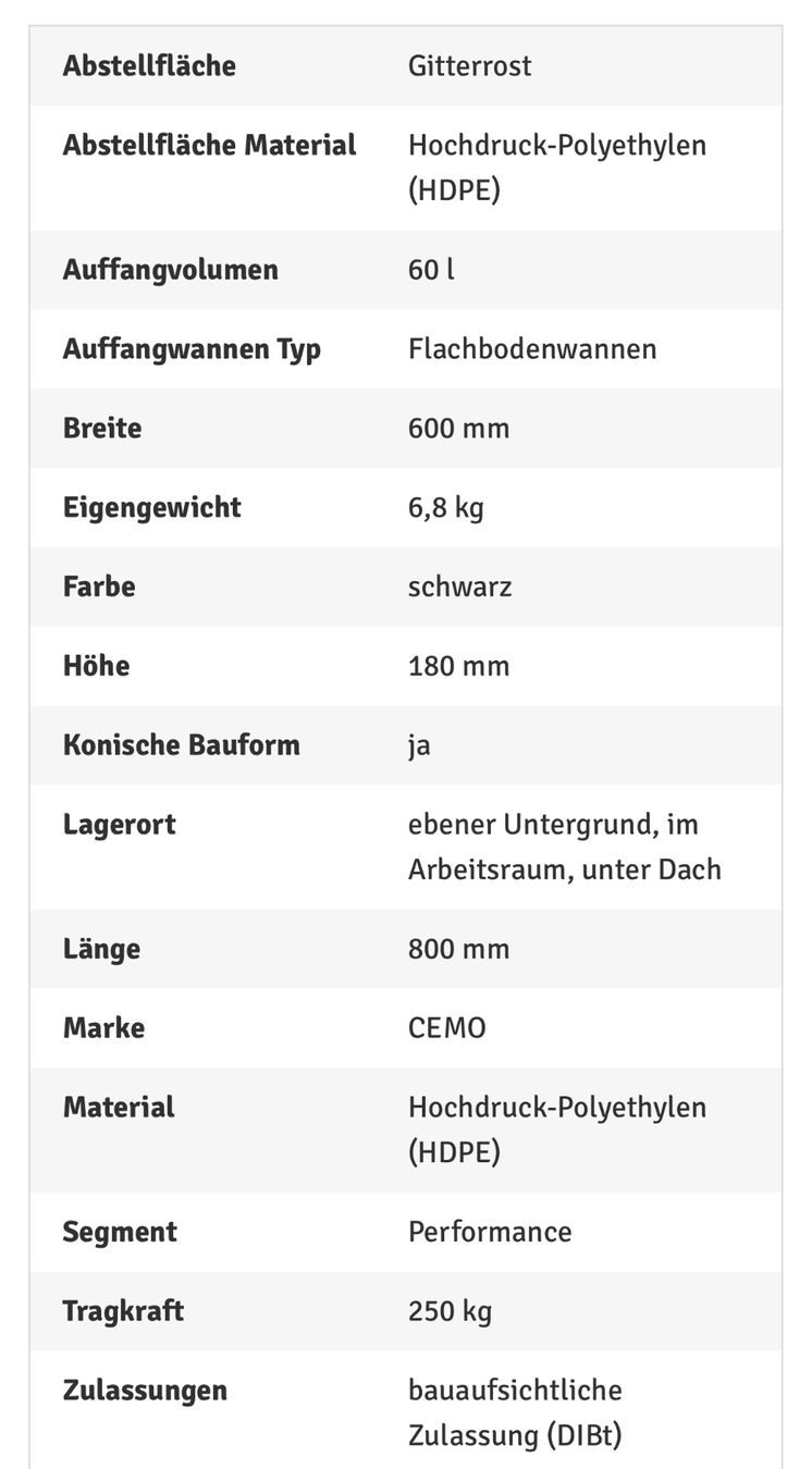 Contenitori & Simili: neue CEMO Kleingebinde-/Laborwanne 60L – Nuovo (secondo la descrizione) da Necker venduto da liq24 3