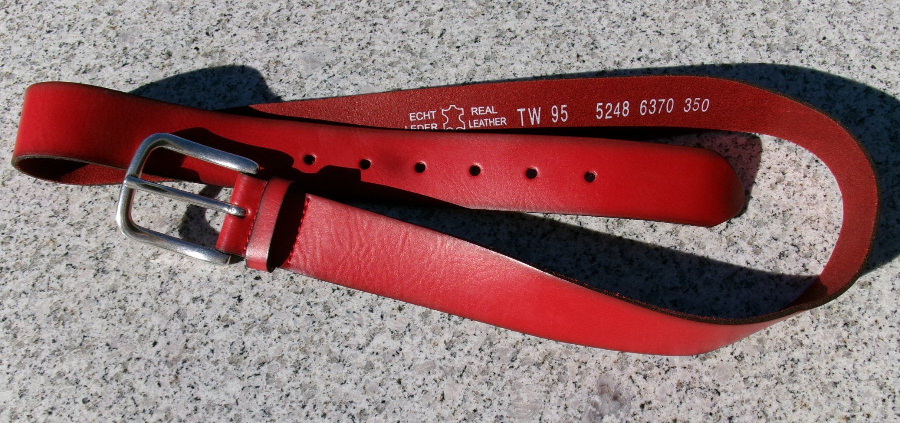 Cinture: Vanzetti Gürtel rot Gr. 95 Leder – Nuovo (secondo la descrizione) da Winterthur venduto da blumeblau77