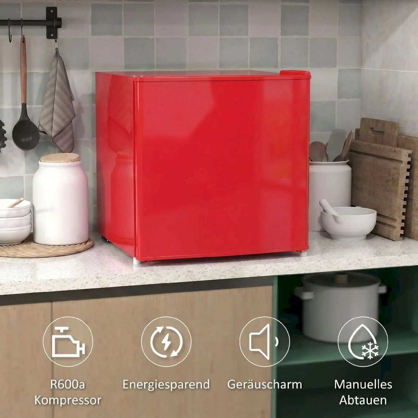 Kühlschränke & Kühlen: HOMCOM Mini-Gefrierschrank 35L rot – Neu und originalverpackt aus Bottighofen von zaap 7