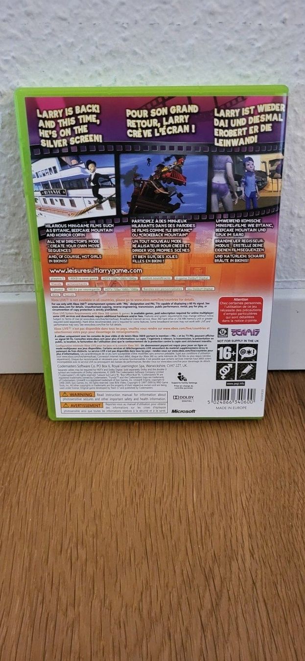 Microsoft Giochi: Xbox 360 - Leisure Suit Larry Box Office Bust – Usato da Münsingen venduto da DigitaleSpielecke 1