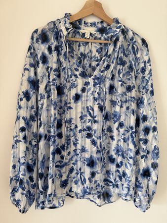 Elegante Bluse mit Blumenmuster, leicht & luftig