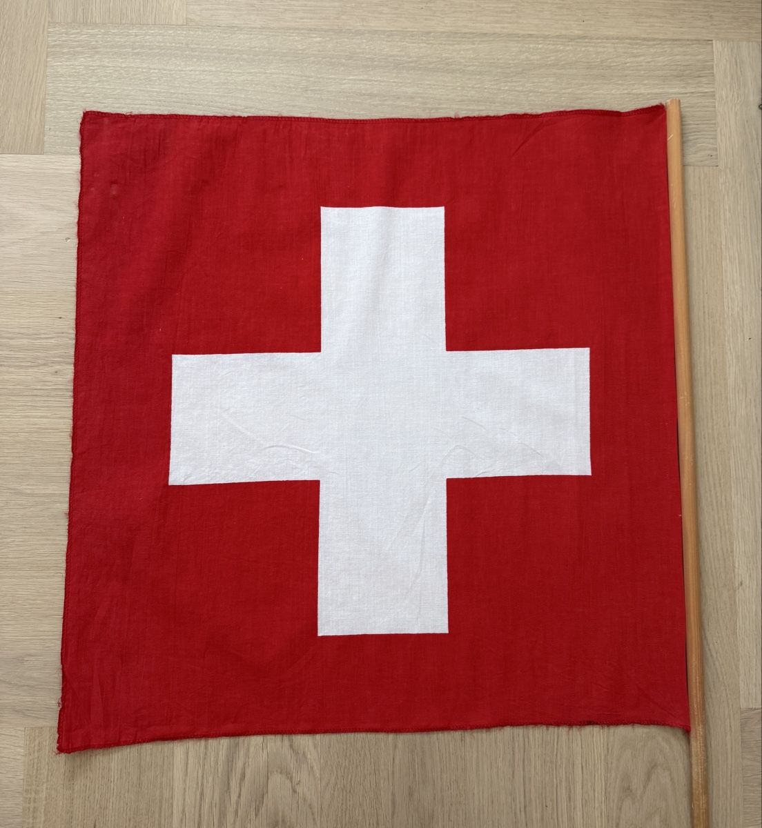 Bandiere: Schweizer Stab Fahne 60 x 58 cm – Usato da Goldach venduto da igwhitestar 1
