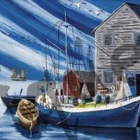 Serviette fishing harbor (1526) 2Stk.