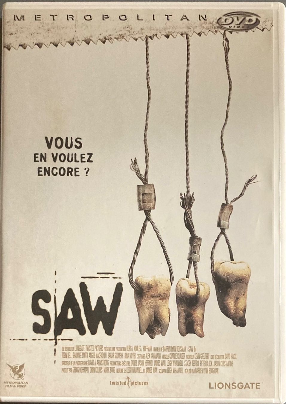 Tutti i DVDs: SAW III – Usato da Poliez-Pittet venduto da Newtown-Records