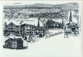 Gruss aus Albisrieden -  (AK Lithoansicht um 1900, Form. A4)