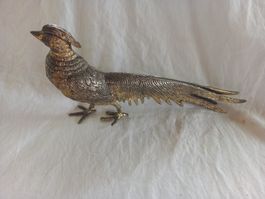 Figurine de faisan en métal