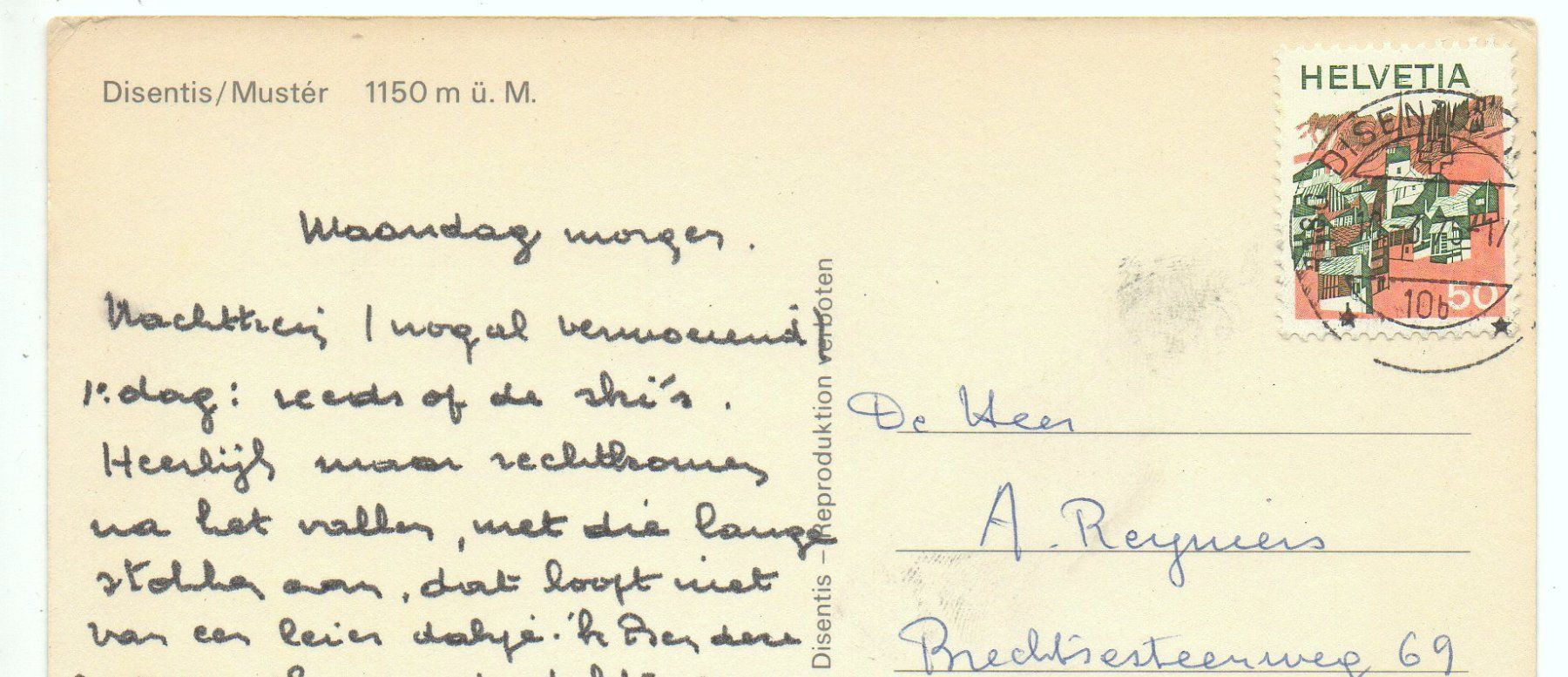 Cartoline postali: DISENTIS MUSTÉR – Usato da Jona venduto da philajona 1
