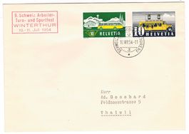 Lettre de Winterthur  BPA A672 pour Thalwil le 10.VII.54