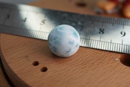 Larimar   Kugel Top   14mm Ohne Loch    – Räumung -rar