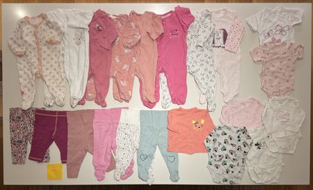 21 Items Baby Girl Clothes Bundle, 0-3 Months Size 56