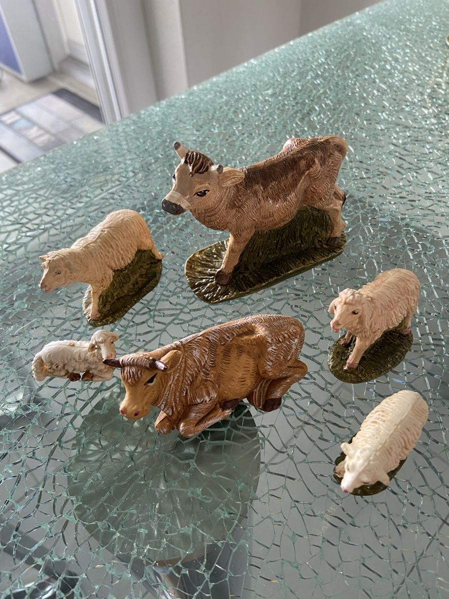 Statuette: 6 Tiere für Weihnachtskrippe – Usato da Oftringen venduto da andrax