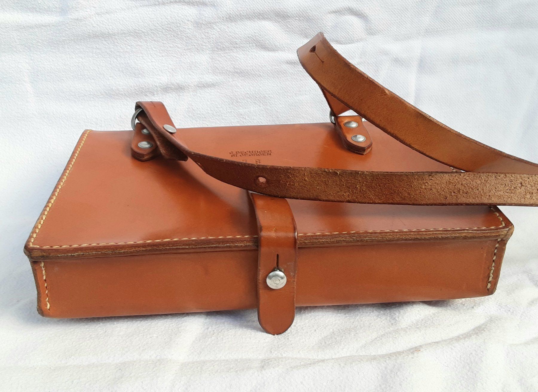 Schweizer Armee Borse: Armee,Ledertasche,Kartentasche 1978,Militär – Nuovo (secondo la descrizione) da Grosswangen venduto da Spengler66 3