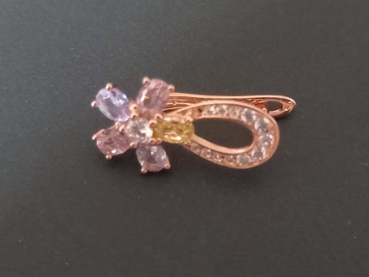 Boucles d'oreille: Vergoldet Ohrringe, mit Klappverschluss – D'occasion à St-Prex par big_c6bb 1