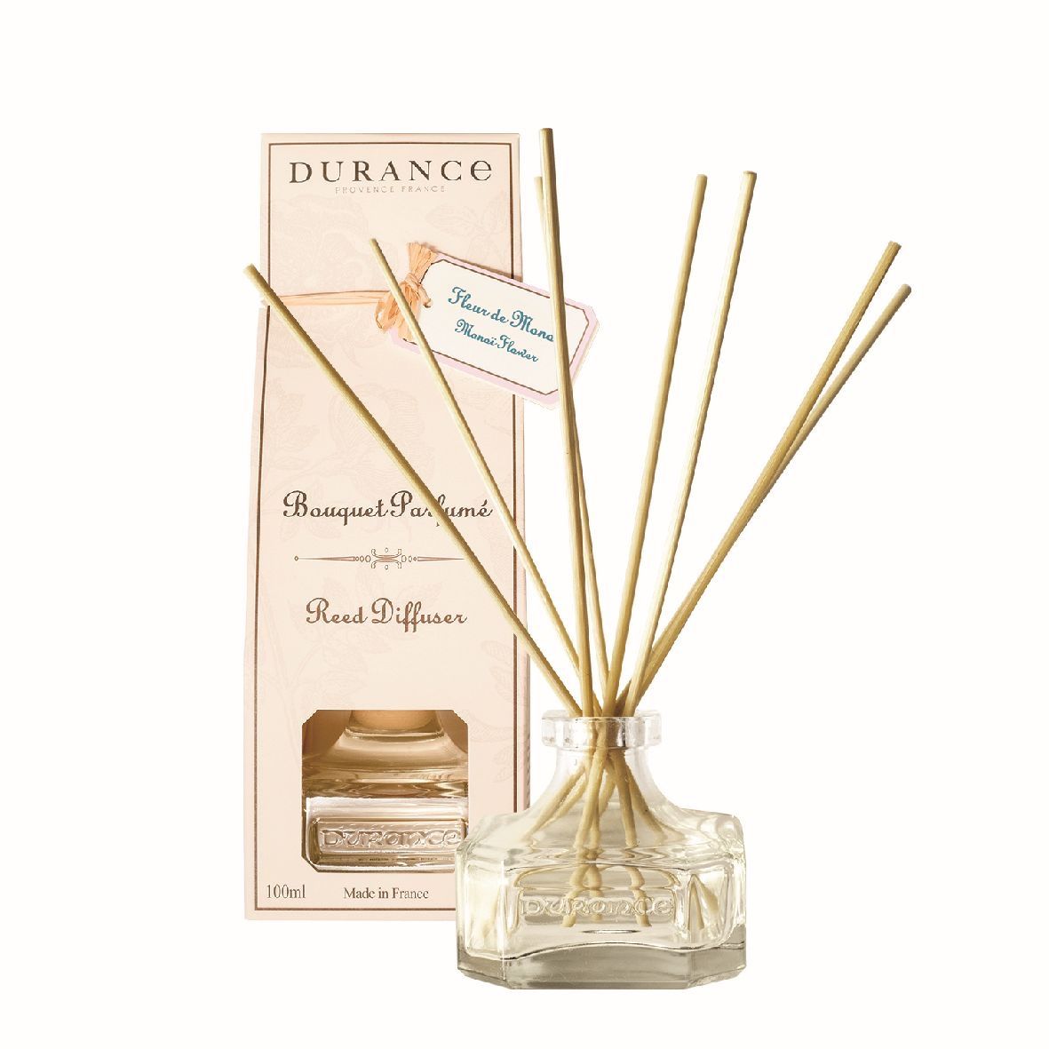 Diffusori di oli essenziali: DURANCE, Reed Diffuser, 100 ml "Fleur de Monoii" – Nuovo e nell'imballaggio originale da Innertkirchen venduto da Glatthard-Interior