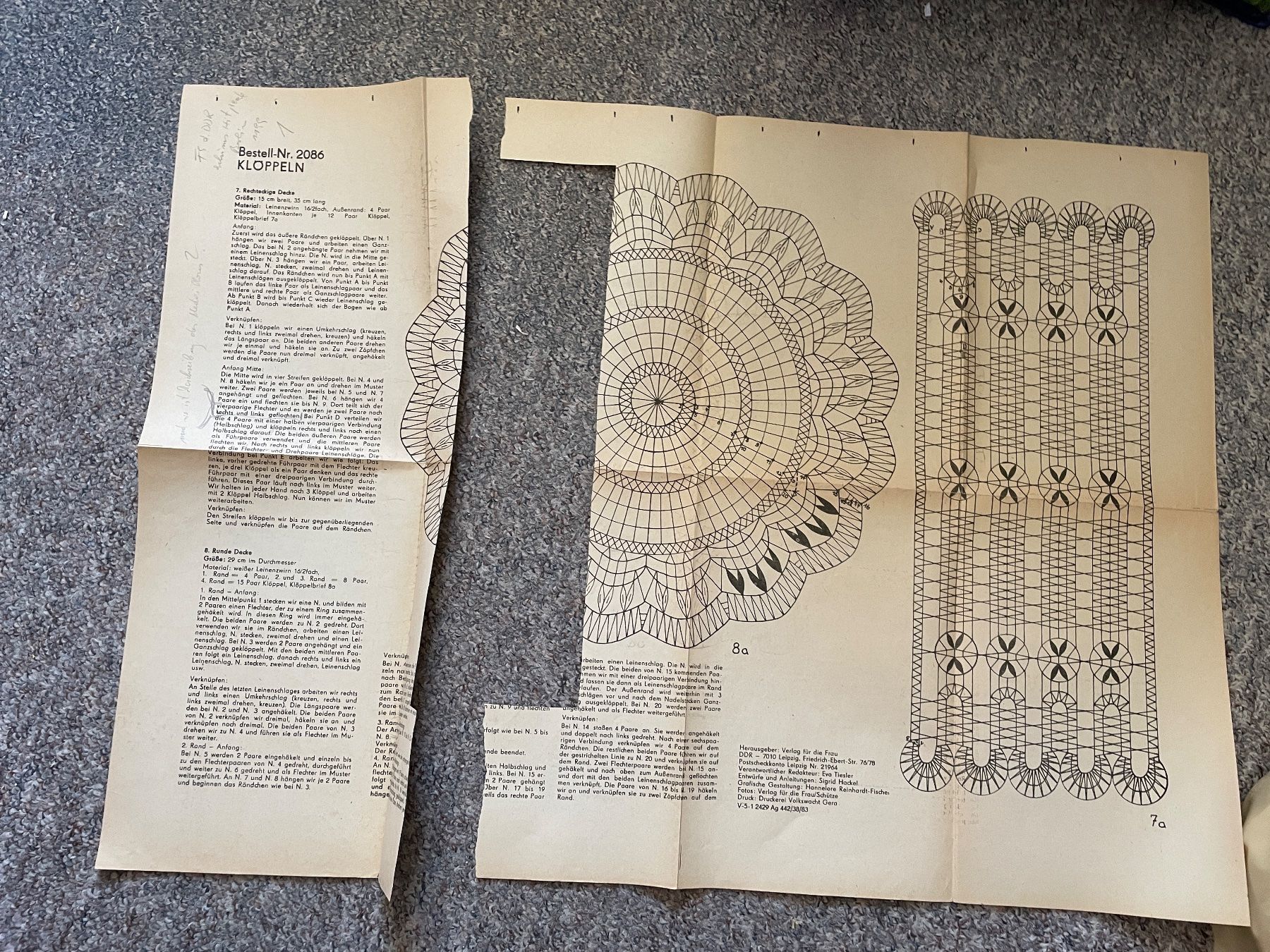 Libri: Klöppeln spitzen und Deckchen Klöppel Schrift Brief 2 – Usato da Buchs SG venduto da Billikatze5 1