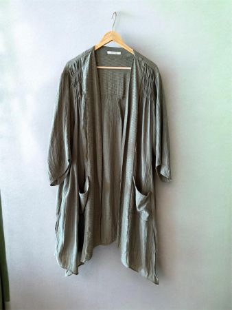 Damen Jacke lang -  OLIVER JUNG -  Olivgrün, Grösse M/L