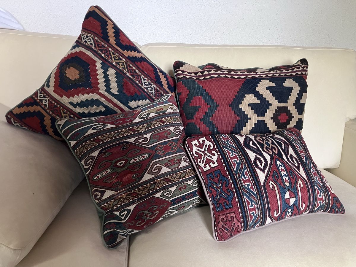 Kelim Kissen: 4 cuscini kilim piuma d’oca con ricevuta – Gebraucht aus Odogno von chi_ds8t