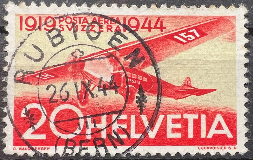 Flugpost F38 sauberer Voll-⦿ Rubigen 1