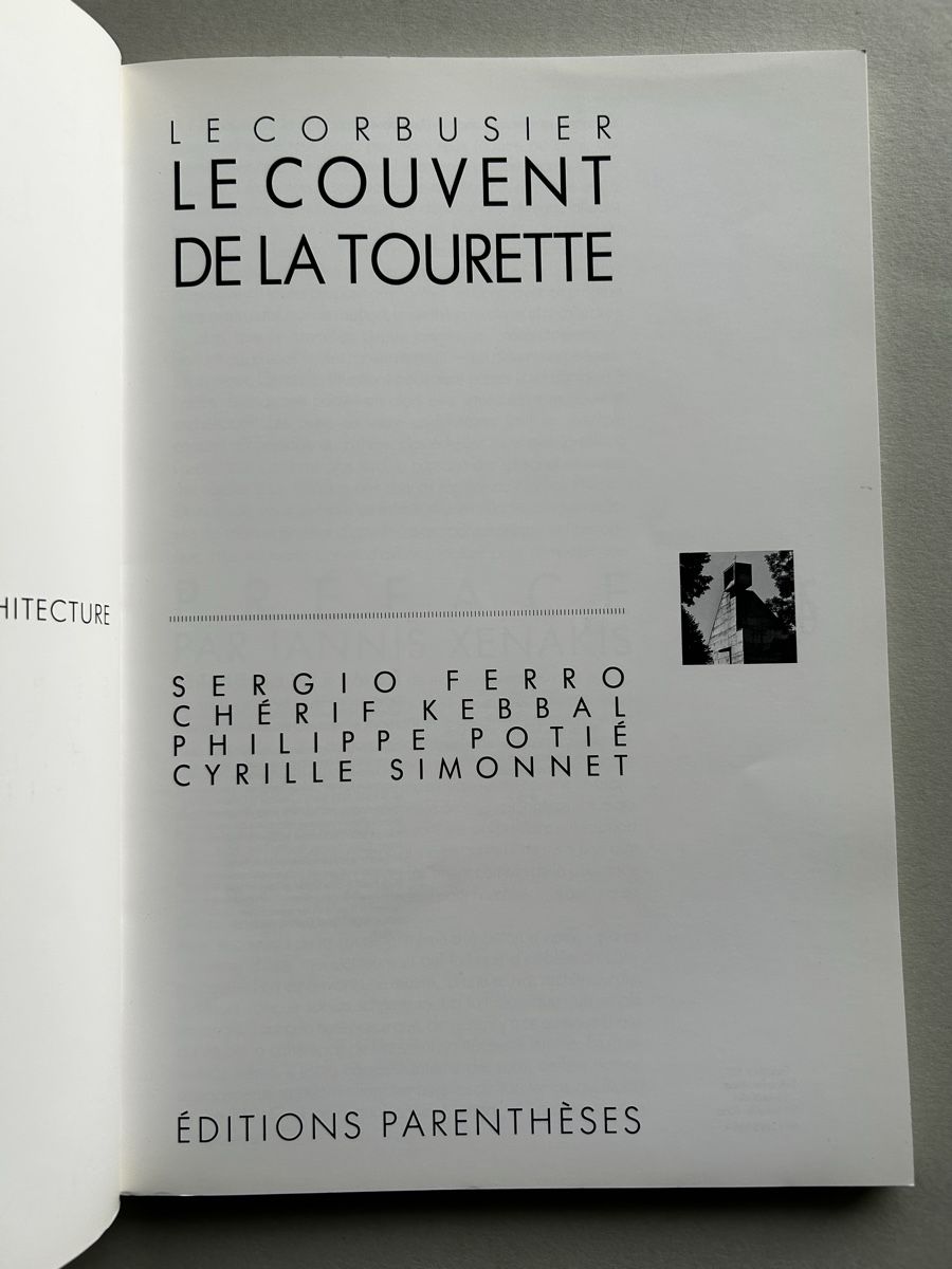 Libri: Le Corbusier "Le Couvent de la Tourette" Architecture Book – Usato da Zürich venduto da Coffeetable88 1