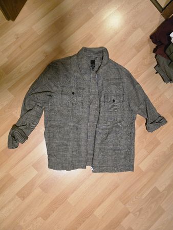 Hemdjacke kariert schwarz grau H&M Grösse xl guter Zustand