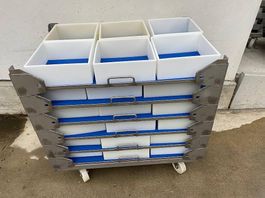 36 Stk. Raclette Abtropfformen inkl Gestell fahrbar