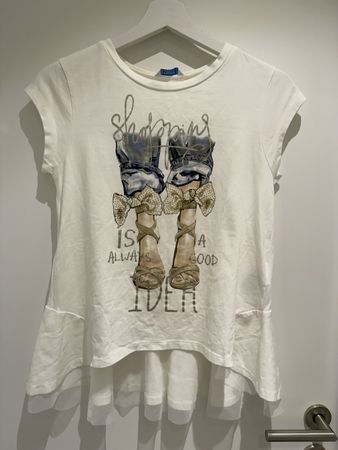 Mayoral Shirt, Gr. 14, neuwertig, weiss, Mädchen Sommer