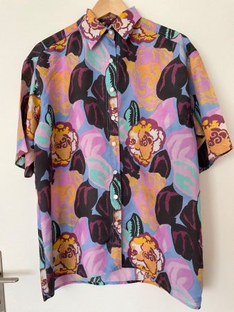 Last Scene 100% Seide Vintage Bluse Gr S (s. Masse)oversize