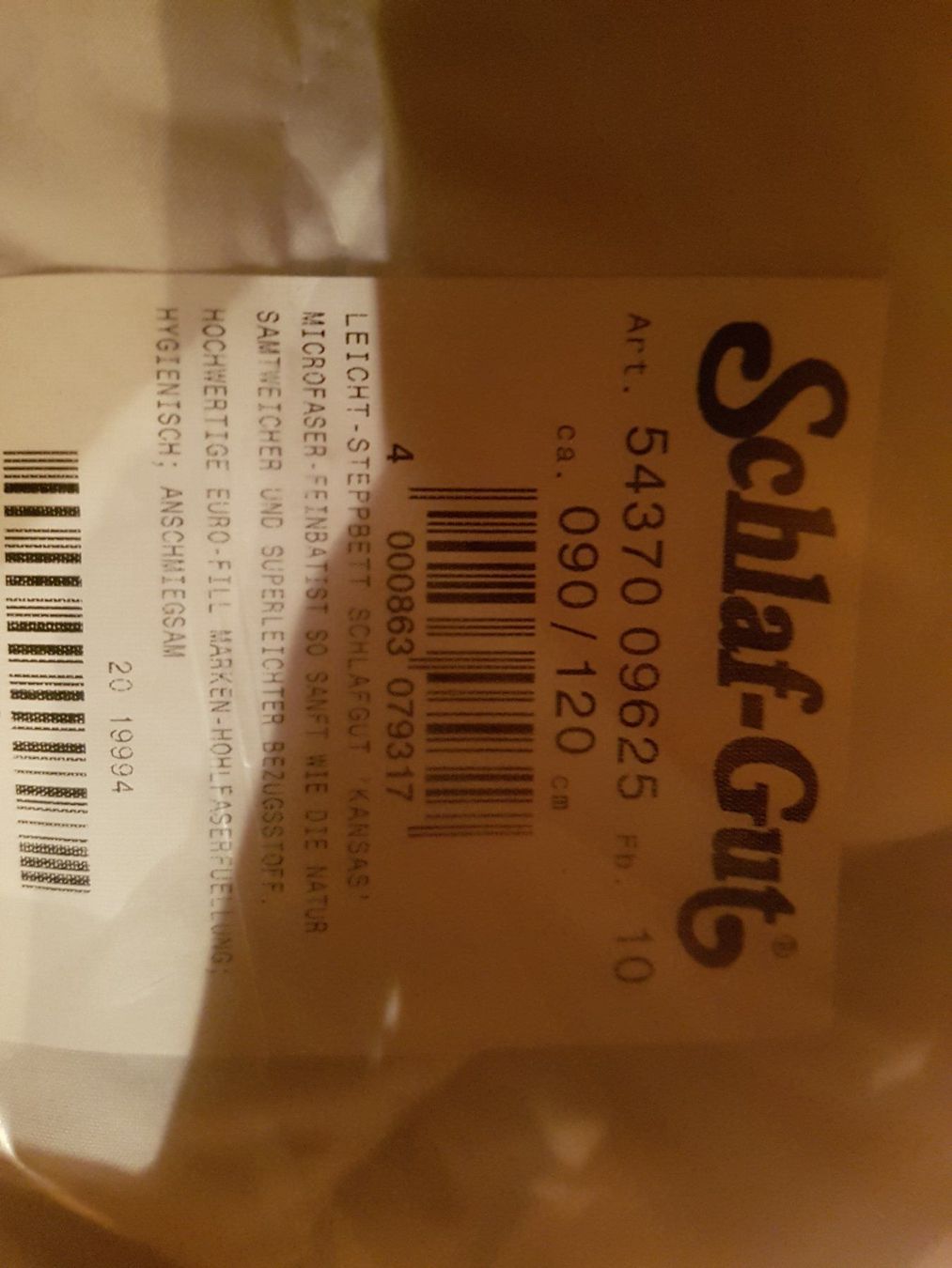 Coperte: Duvet 90x120 Leichtsteppbett – Nuovo e nell'imballaggio originale da Schwarzenburg venduto da Flamingo07 3
