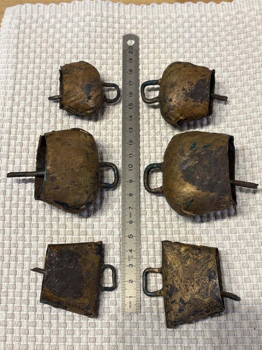 Campanacci mucche: 6 Metall Glocken / Haldarbeit – Usato da Rümlang venduto da SchumBru10