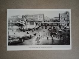 Photokarte Berlin Hallesches Tor mit Hochbahn Bahnhof