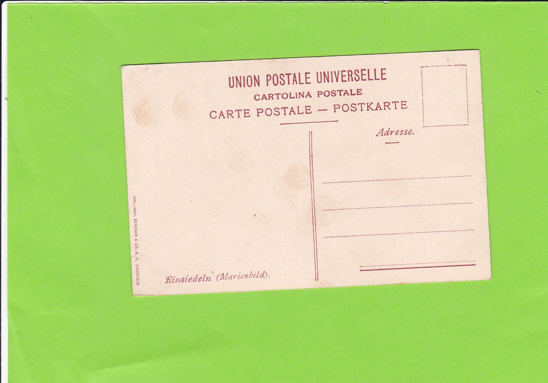 Cartoline postali: Einsiedeln-Marienbild – Usato da St. Peterzell venduto da neckertal 1