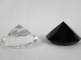 Glasdiamanten braun und weiss