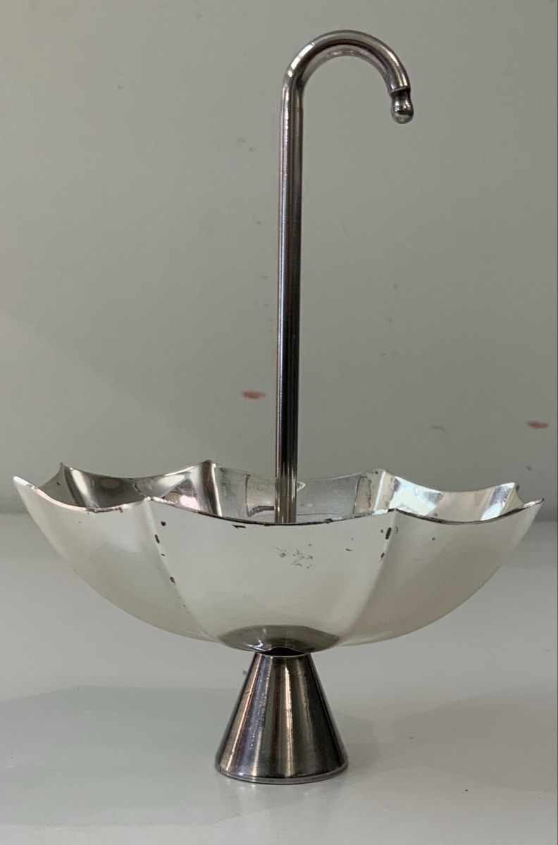 Statuette: Parapluie en métal argenté – Usato da rolle venduto da Tontonjulot 1
