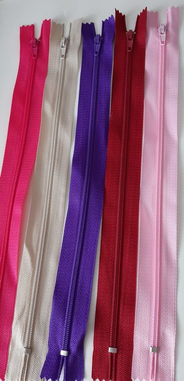 Tanstic 10 Stück Harz-Reißverschlüsse 25 Cm – 10 Farben, Mit Schere & Maßband