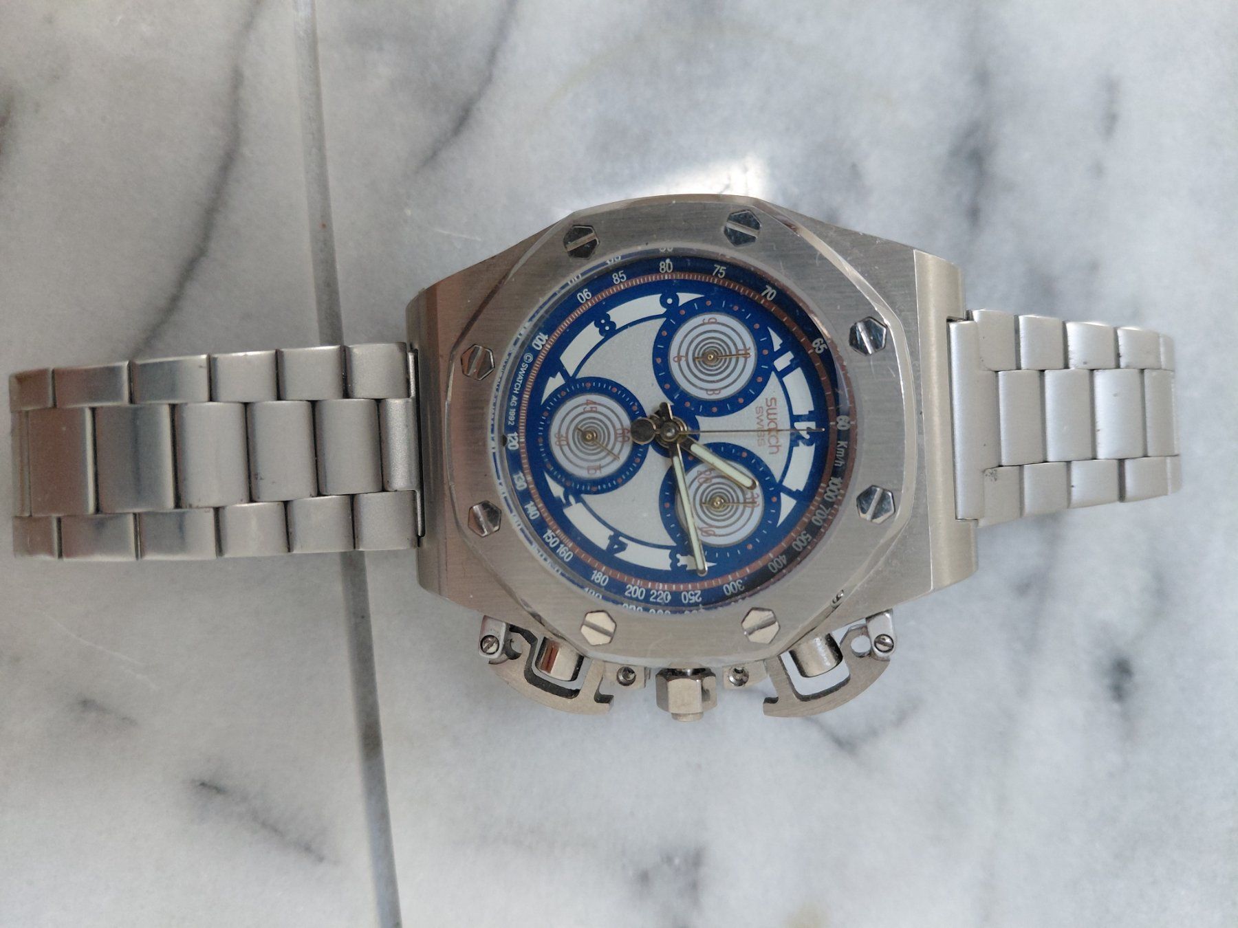 Swatch Orologi: Swatch x Royal Oak Mariage gebraucht – Usato da Rorbas venduto da domenice 1