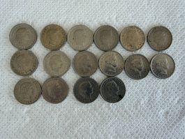 16x Schweizer 20 Rappen 1959–1982 | Diverse Jahrgänge