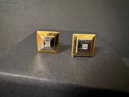 Gold Ohrringe mit Diamanten 750, 18K