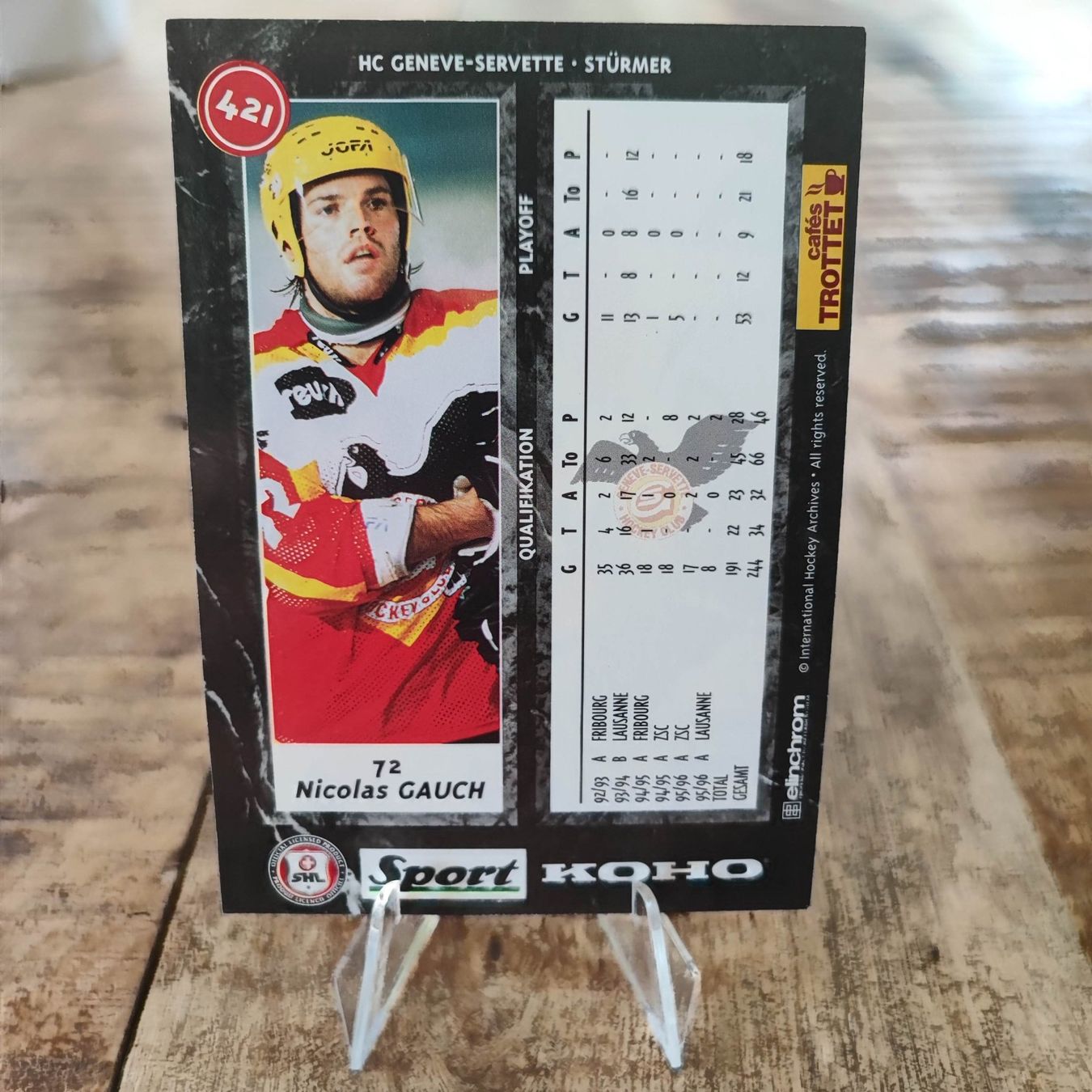 Carte collezionabili: Nicolas Gauch - HC GENEVE SERVETTE GENF - 1996/97 – Usato da Dübendorf venduto da kb86_MOVIE 1