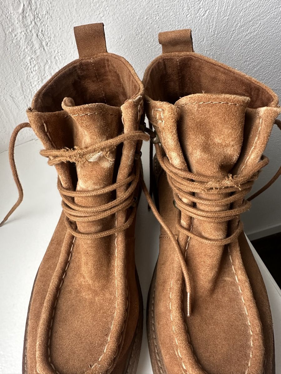 Scarpe da donna: Brown Velor Leather Shoes – Usato da Uster venduto da Monika_OB 1