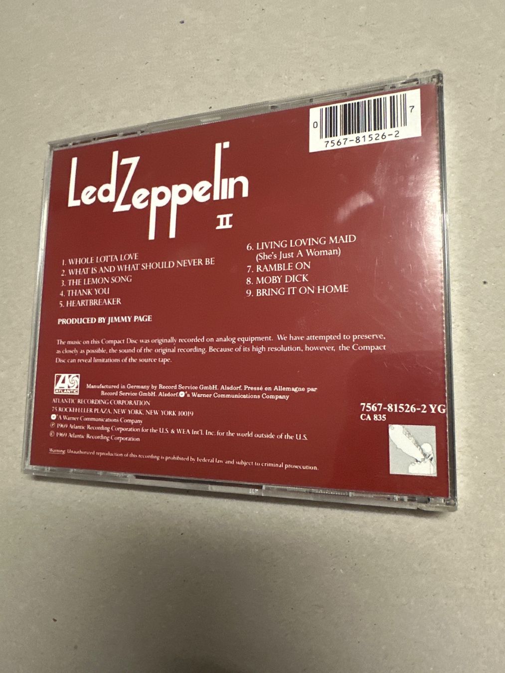 CD: Led Zeppelin – Led Zeppelin II – Usato da Wabern venduto da fri_t6kq 1