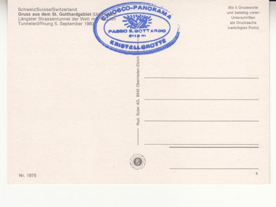 Cartoline postali: Gotthardgebiet ca. 1985 – Usato da Bürglen TG venduto da StampGraf 1