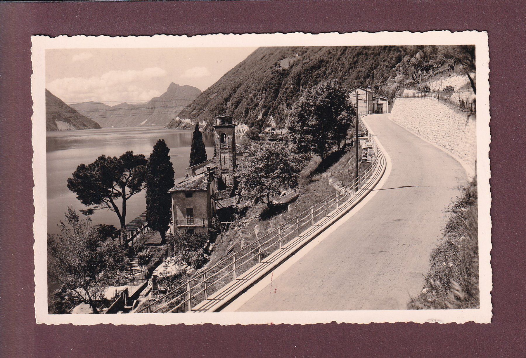 Cartoline postali: Strada di GANDRIA - ORIA – Usato da Pully venduto da nicecards