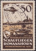 Flugpost-Vignette: Romanshorn, sehr schöner-O Flugtag 9.5.24
