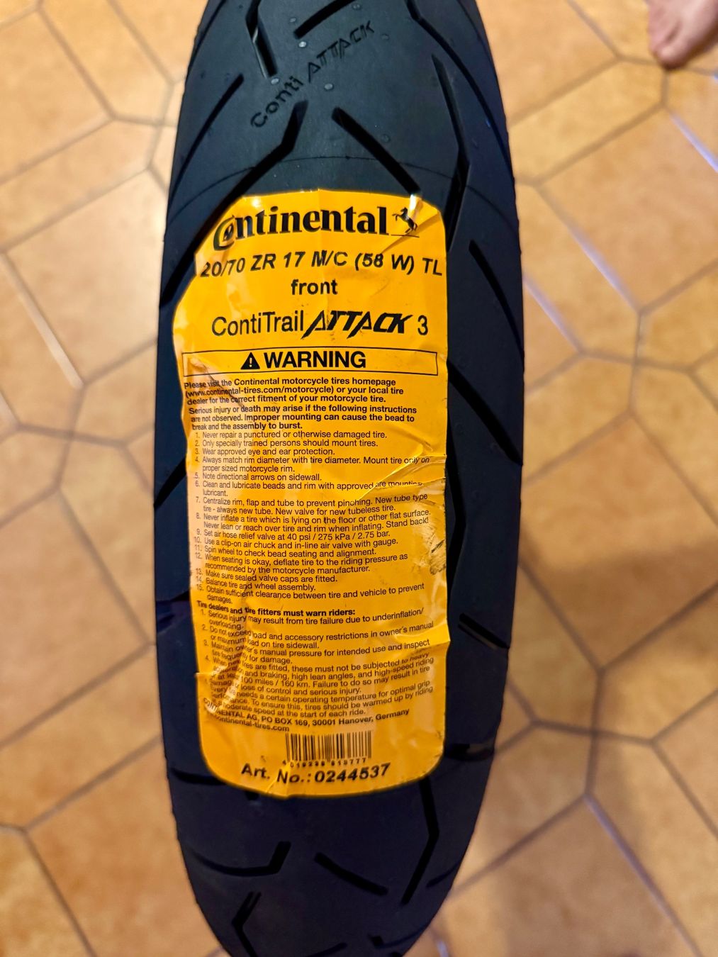Continental Pneus & Kompletträder: Continental ContriTrailAttack 3 (120/70 ZR17) NEUF – Neu und originalverpackt aus Lonay von Btieche