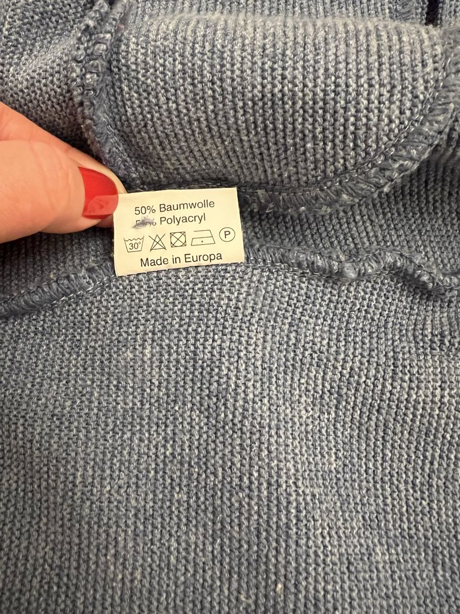 Giacche: Huber Strickjacke, hellblau, Gr. 36 – Usato da Basel venduto da Ksjusha 6