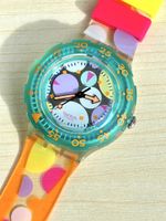 Swatch Scuba 200 Uhr buntes Design gute Zustand