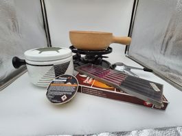 Kombi Fondue Set komplett mit Caquelon & Zubehör 