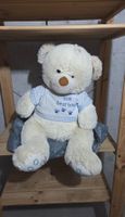 Plüschtier Teddybär weiss mit T-Shirt