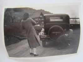 Postkarte Hans Staub La Panne vers 1935 Foto Chevrolet Auto